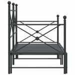 Casa si Gradina - Mobilier - Paturi si accesorii - Paturi - Pat de zi cu saia fara saltea Negru 90x200 cm Otel - Infinity.ro