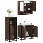 Casa si Gradina - Mobilier - Seturi de mobilier - Seturi baie - Set mobilier de baie, 3 piese, stejar maro, lemn prelucrat - Infinity.ro