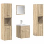 Casa si Gradina - Mobilier - Seturi de mobilier - Seturi baie - Set mobilier de baie, 5 piese, stejar sonoma, lemn prelucrat - Infinity.ro
