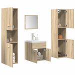 Casa si Gradina - Mobilier - Seturi de mobilier - Seturi baie - Set mobilier de baie, 5 piese, stejar sonoma, lemn prelucrat - Infinity.ro