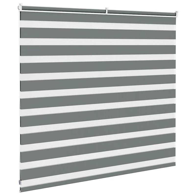 Casa si Gradina - Textile si covoare - Rulouri si jaluzele - Jaluzea tip zebra gri inchis latime tesatura 150,9 cm poliester, mărime 155x100 cm - Infinity.ro