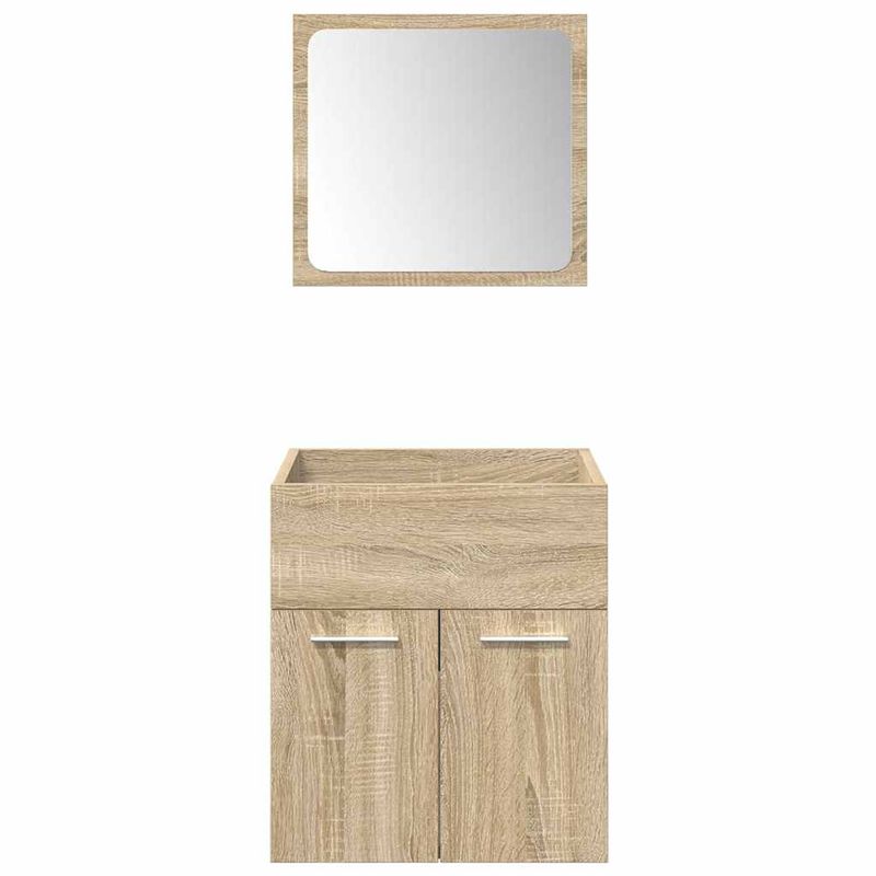 Casa si Gradina - Mobilier - Seturi de mobilier - Seturi baie - Set mobilier de baie, 5 piese, stejar sonoma, lemn prelucrat - Infinity.ro
