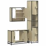 Casa si Gradina - Mobilier - Seturi de mobilier - Seturi baie - Set mobilier de baie, 3 piese, stejar sonoma, lemn prelucrat - Infinity.ro
