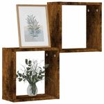 Casa si Gradina - Mobilier - Biblioteci si rafturi - Rafturi - Rafturi cuburi de perete 2 buc Stejar afumat 30x15x30 cm - Infinity.ro