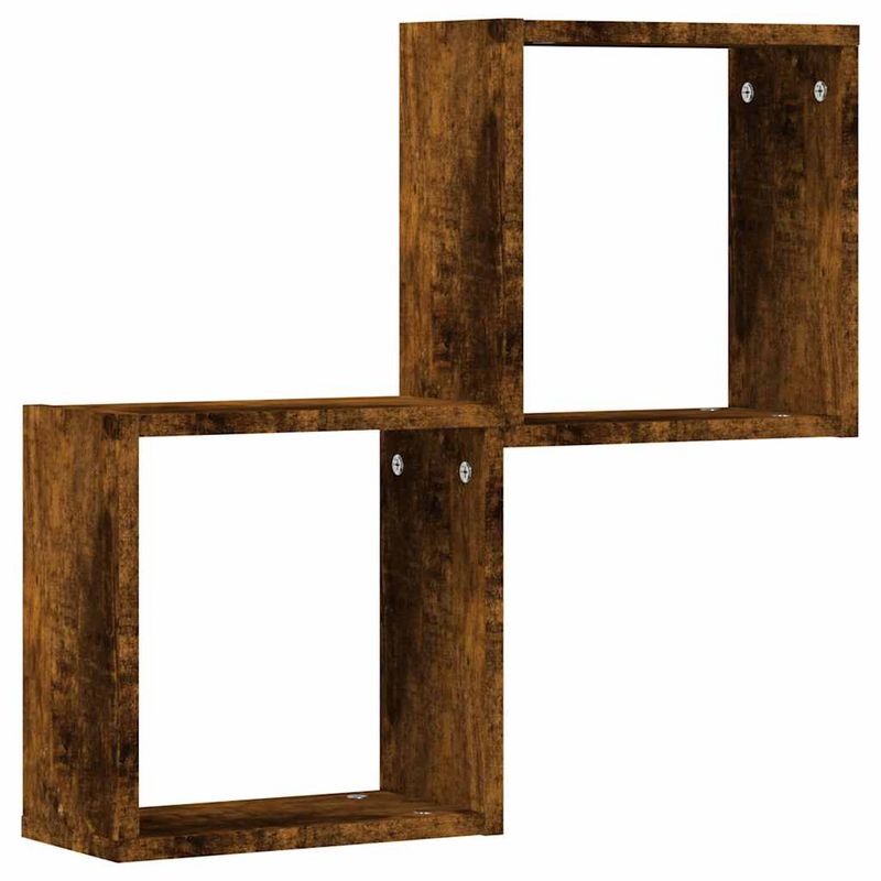 Casa si Gradina - Mobilier - Biblioteci si rafturi - Rafturi - Rafturi cuburi de perete 2 buc Stejar afumat 30x15x30 cm - Infinity.ro