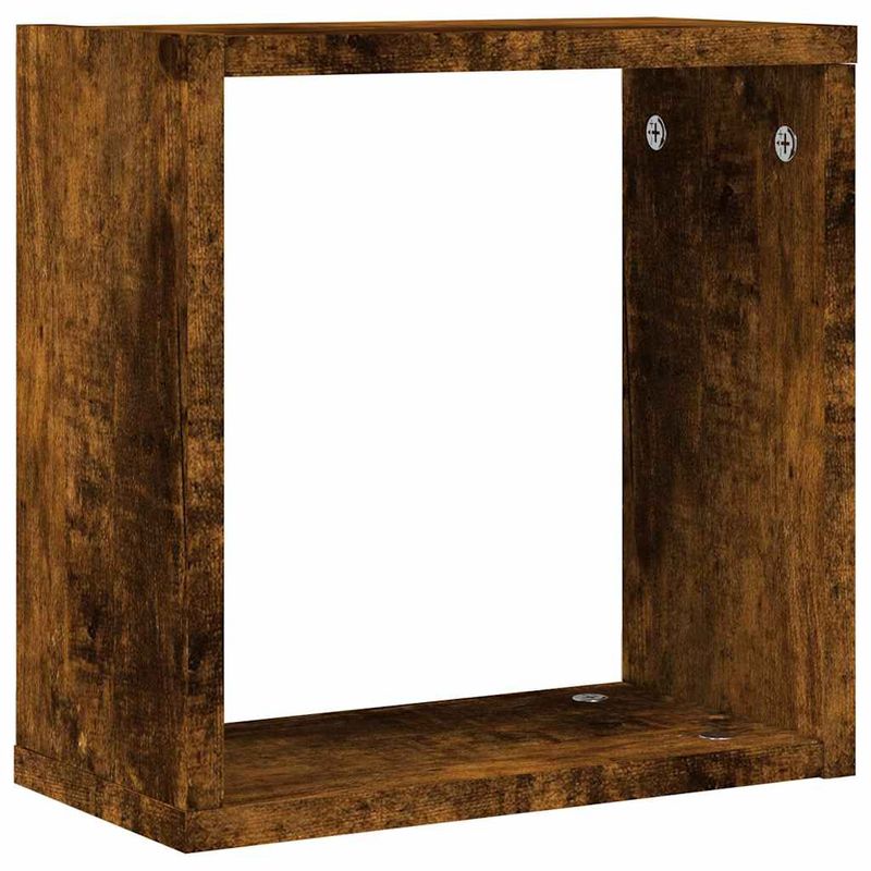 Casa si Gradina - Mobilier - Biblioteci si rafturi - Rafturi - Rafturi cuburi de perete 2 buc Stejar afumat 30x15x30 cm - Infinity.ro