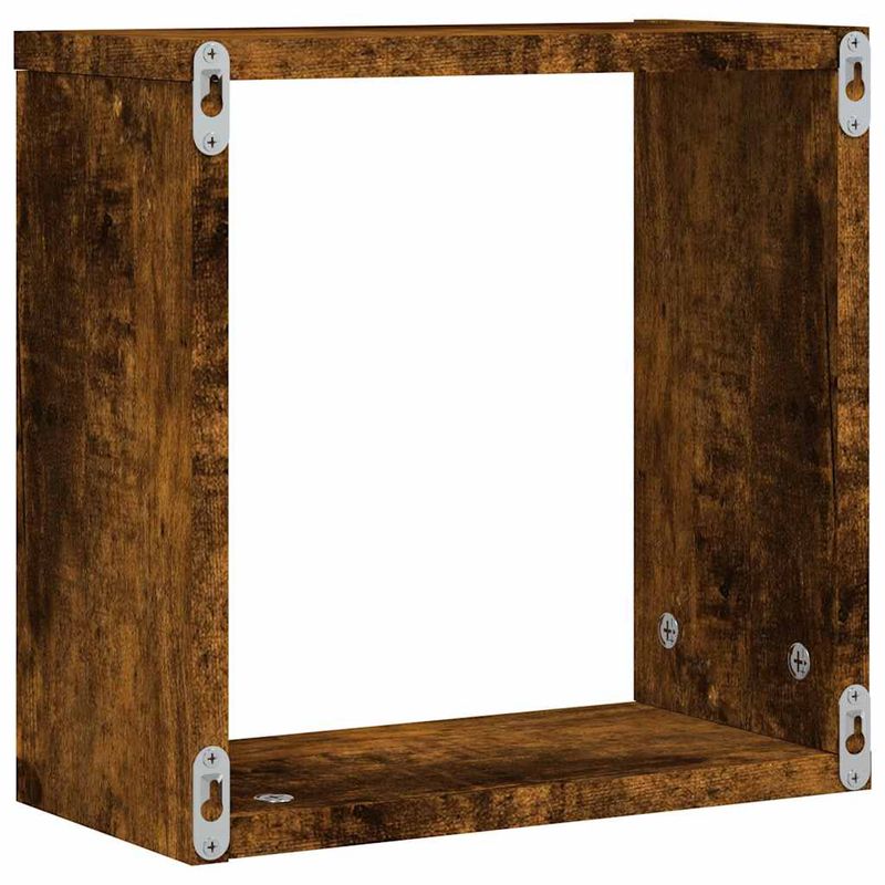 Casa si Gradina - Mobilier - Biblioteci si rafturi - Rafturi - Rafturi cuburi de perete 2 buc Stejar afumat 30x15x30 cm - Infinity.ro