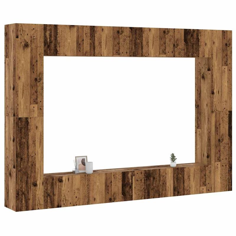 Casa si Gradina - Mobilier - Comode si corpuri - Comode - Dulapuri TV montate pe perete 4 buc Lemn vechi lemn prelucrat, lăţime 100 cm - Infinity.ro