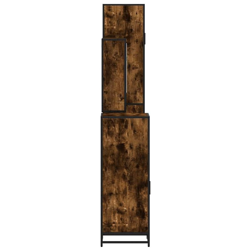 Casa si Gradina - Mobilier - Seturi de mobilier - Seturi baie - Set de mobilier de baie 4 piese Lemn prelucrat de stejar afumat - Infinity.ro