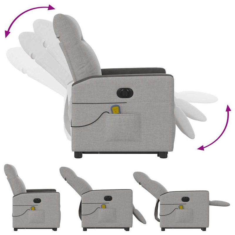 Ingrijire personala si Cosmetice - Sanatate si wellness - Articole wellness - Fotolii de masaj - Scaun electric pentru masaj picioare in picioare stofa gri nor - Infinity.ro