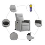 Ingrijire personala si Cosmetice - Sanatate si wellness - Articole wellness - Fotolii de masaj - Scaun electric pentru masaj picioare in picioare stofa gri nor - Infinity.ro