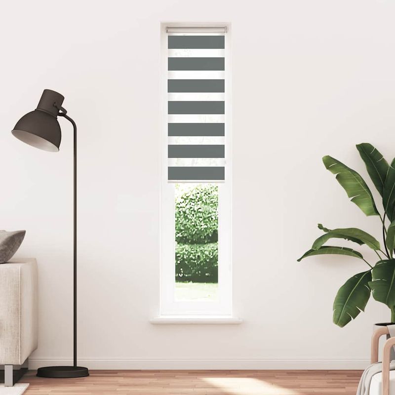 Casa si Gradina - Textile si covoare - Rulouri si jaluzele - Jaluzea tip zebra neagra latime tesatura 110,9 cm poliester, mărime 115x100 cm - Infinity.ro