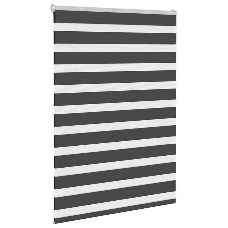 Casa si Gradina - Textile si covoare - Rulouri si jaluzele - Jaluzea tip zebra neagra latime tesatura 110,9 cm poliester, mărime 115x100 cm - Infinity.ro