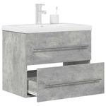 Casa si Gradina - Mobilier - Seturi de mobilier - Seturi baie - Set mobilier de baie, 2 piese, gri beton, lemn compozit - Infinity.ro