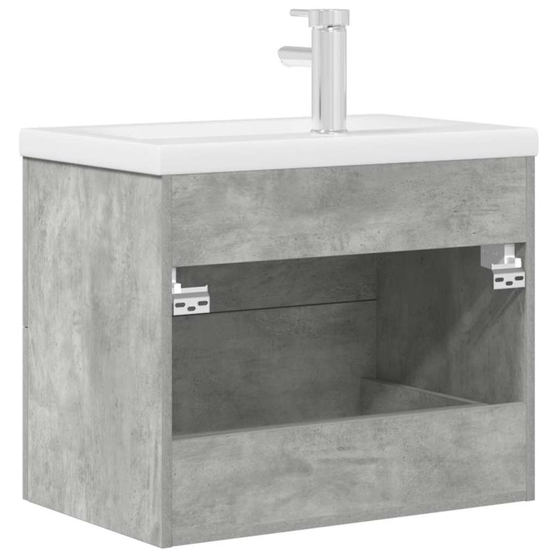 Casa si Gradina - Mobilier - Seturi de mobilier - Seturi baie - Set mobilier de baie, 2 piese, gri beton, lemn compozit - Infinity.ro