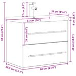 Casa si Gradina - Mobilier - Seturi de mobilier - Seturi baie - Set mobilier de baie, 2 piese, gri beton, lemn compozit - Infinity.ro