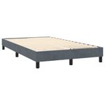 Casa si Gradina - Mobilier - Paturi si accesorii - Paturi - Pat box spring cu saltea, gri inchis, 140x220 cm, catifea - Infinity.ro