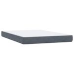 Casa si Gradina - Mobilier - Paturi si accesorii - Paturi - Pat box spring cu saltea, gri inchis, 140x220 cm, catifea - Infinity.ro