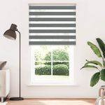 Casa si Gradina - Textile si covoare - Rulouri si jaluzele - Jaluzea tip zebra gri inchis latime tesatura 125,9 cm poliester, mărime 130x200 cm - Infinity.ro