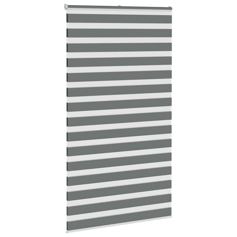 Casa si Gradina - Textile si covoare - Rulouri si jaluzele - Jaluzea tip zebra gri inchis latime tesatura 125,9 cm poliester, mărime 130x200 cm - Infinity.ro