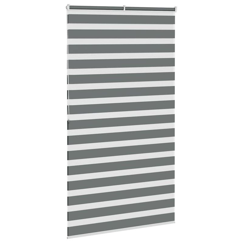 Casa si Gradina - Textile si covoare - Rulouri si jaluzele - Jaluzea tip zebra gri inchis latime tesatura 125,9 cm poliester, mărime 130x200 cm - Infinity.ro