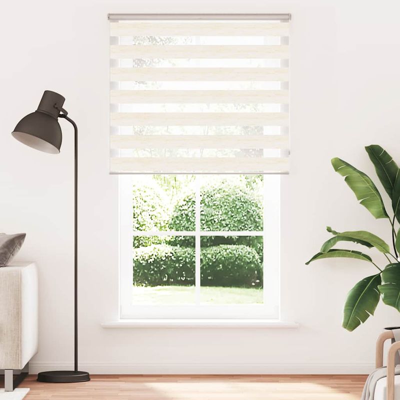 Casa si Gradina - Textile si covoare - Rulouri si jaluzele - Jaluzea tip zebra 125x230 cm latime tesatura 120,9 cm poliester, bej marmorat - Infinity.ro