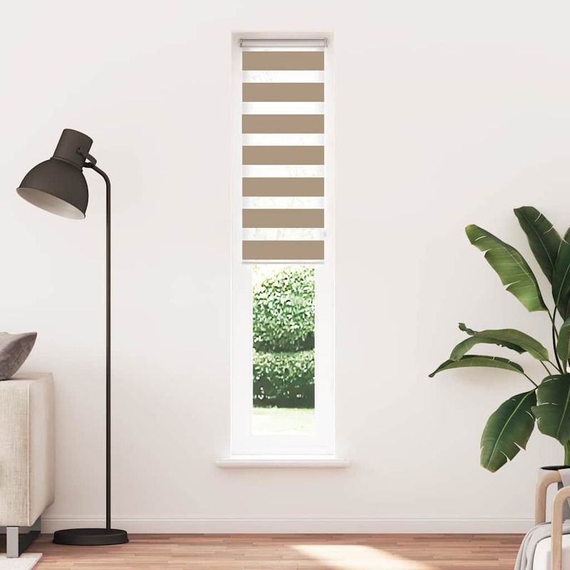 Casa si Gradina - Textile si covoare - Rulouri si jaluzele - Jaluzea tip zebra 50x200 cm latime tesatura 45,9 cm poliester, sand brown - Infinity.ro