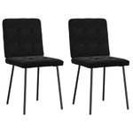 Casa si Gradina - Mobilier - Scaune si fotolii - Scaune - Scaune de bucatarie, 2 buc., negru, catifea - Infinity.ro