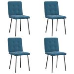 Casa si Gradina - Mobilier - Scaune si fotolii - Scaune - Scaune de bucatarie, 4 buc., albastru, catifea - Infinity.ro