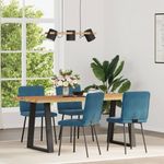 Casa si Gradina - Mobilier - Scaune si fotolii - Scaune - Scaune de bucatarie, 4 buc., albastru, catifea - Infinity.ro