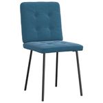 Casa si Gradina - Mobilier - Scaune si fotolii - Scaune - Scaune de bucatarie, 4 buc., albastru, catifea - Infinity.ro