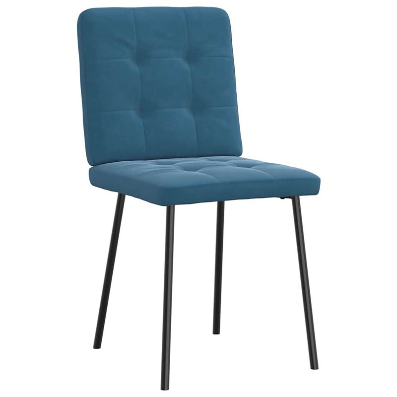 Casa si Gradina - Mobilier - Scaune si fotolii - Scaune - Scaune de bucatarie, 4 buc., albastru, catifea - Infinity.ro
