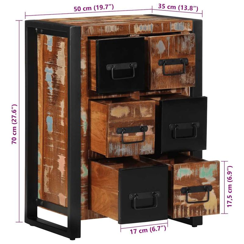 Casa si Gradina - Mobilier - Comode si corpuri - Comode - Bufeta 50x35x70 cm lemn masiv recuperat - Infinity.ro