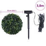 Casa si Gradina - Decoratiuni - Obiecte decorative - Plante artificiale - Mingi artificiale din lemn de cimis cu lumini LED 2 buc Verde - Infinity.ro