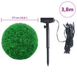 Casa si Gradina - Decoratiuni - Obiecte decorative - Plante artificiale - Mingi artificiale din lemn de cimis cu lumini LED 2 buc Verde - Infinity.ro