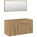 Casa si Gradina - Mobilier - Seturi de mobilier - Seturi baie - Set mobilier de baie, 4 piese, stejar artizanal, lemn prelucrat - Infinity.ro