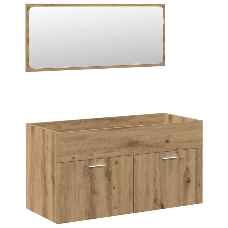 Casa si Gradina - Mobilier - Seturi de mobilier - Seturi baie - Set mobilier de baie, 4 piese, stejar artizanal, lemn prelucrat - Infinity.ro