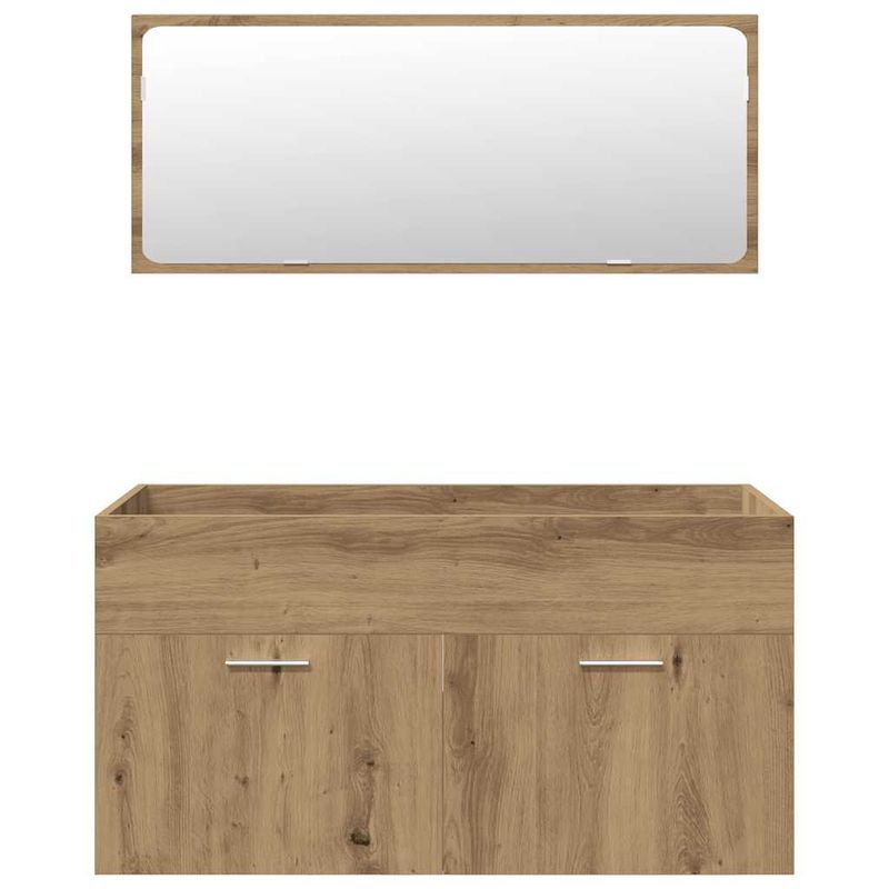 Casa si Gradina - Mobilier - Seturi de mobilier - Seturi baie - Set mobilier de baie, 4 piese, stejar artizanal, lemn prelucrat - Infinity.ro