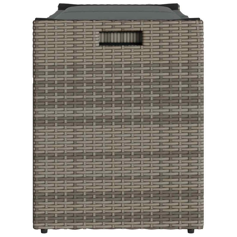 Casa si Gradina - Gradina si terasa - Mobilier exterior - Bancute de gradina - Banca de depozitare in aer liber cu perna gri 100 cm polirattan, gri și gri închis - Infinity.ro