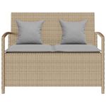 Casa si Gradina - Gradina si terasa - Mobilier exterior - Bancute de gradina - Banca de depozitare de gradina cu perna din polirattan bej, bej și gri deschis - Infinity.ro