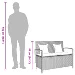 Casa si Gradina - Gradina si terasa - Mobilier exterior - Bancute de gradina - Banca de depozitare de gradina cu perna din polirattan bej, bej și gri deschis - Infinity.ro