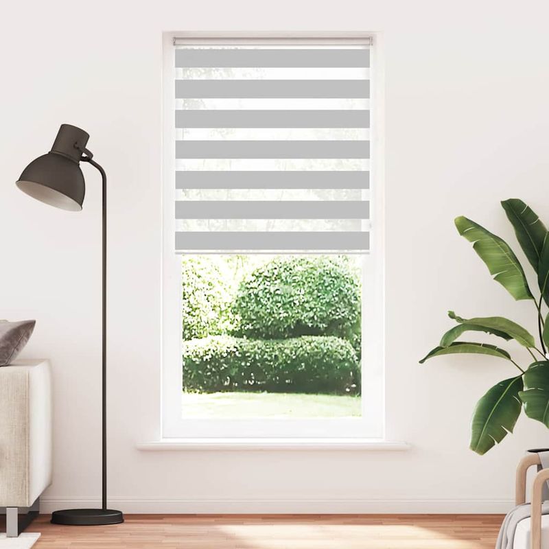 Casa si Gradina - Textile si covoare - Rulouri si jaluzele - Jaluzea tip zebra gri deschis latime tesatura 110,9 m poliester, mărime 115x230 cm - Infinity.ro