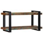 Casa si Gradina - Mobilier - Biblioteci si rafturi - Rafturi - Raft de perete din lemn masiv multicolor recuperat, mărime 90x33x45 cm - Infinity.ro