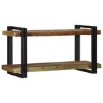 Casa si Gradina - Mobilier - Biblioteci si rafturi - Rafturi - Raft de perete din lemn masiv multicolor recuperat, mărime 90x33x45 cm - Infinity.ro