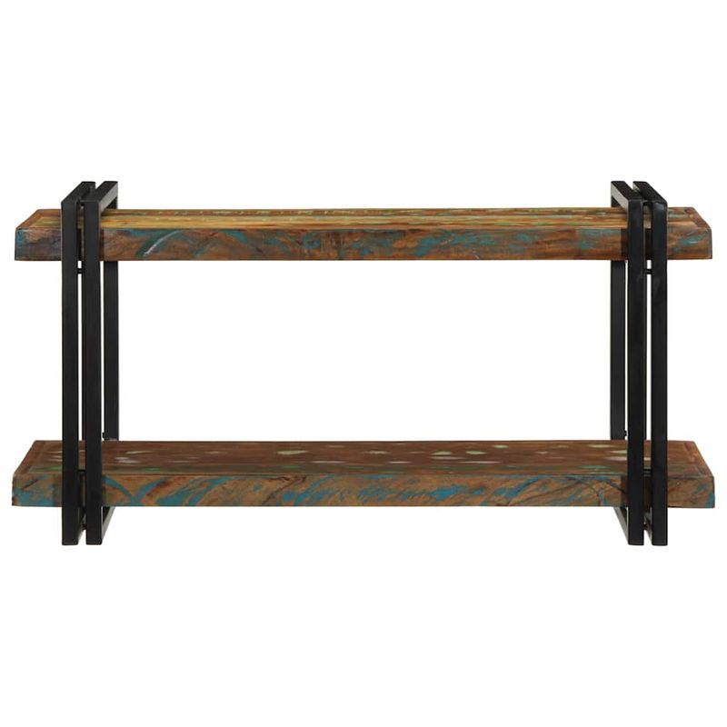 Casa si Gradina - Mobilier - Biblioteci si rafturi - Rafturi - Raft de perete din lemn masiv multicolor recuperat, mărime 90x33x45 cm - Infinity.ro