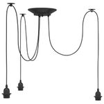 Casa si Gradina - Corpuri si surse de iluminat - Lustre si pendule - Lampa suspendata cu 3 suporturi E27 metal negru - Infinity.ro