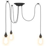 Casa si Gradina - Corpuri si surse de iluminat - Lustre si pendule - Lampa suspendata cu 3 suporturi E27 metal negru - Infinity.ro