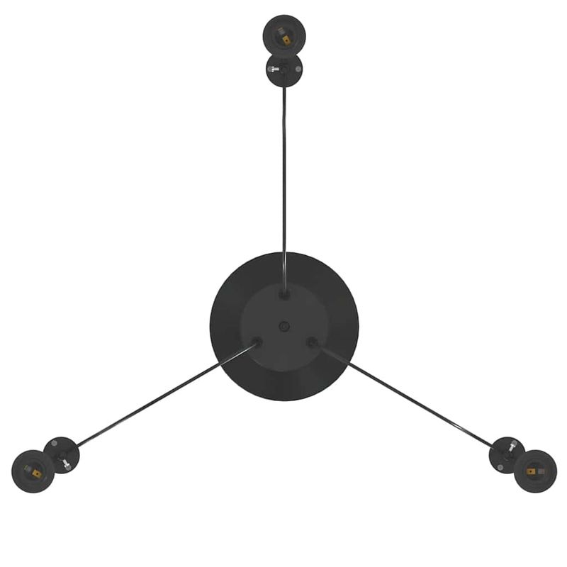 Casa si Gradina - Corpuri si surse de iluminat - Lustre si pendule - Lampa suspendata cu 3 suporturi E27 metal negru - Infinity.ro