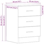 Casa si Gradina - Mobilier - Comode si corpuri - Noptiere - Noptiera din lemn vechi 38x35x55 cm lemn prelucrat - Infinity.ro
