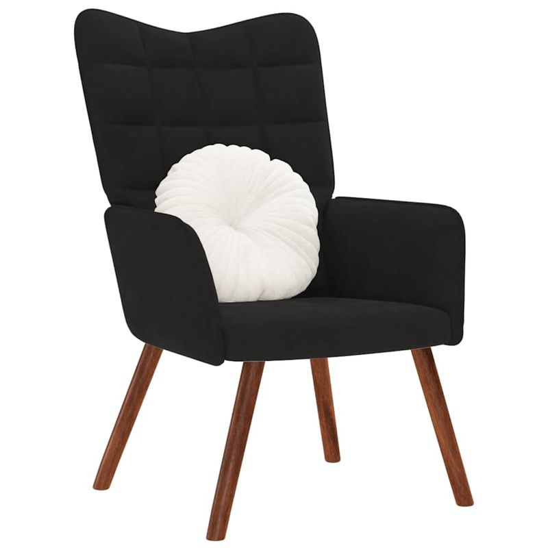 Casa si Gradina - Mobilier - Scaune si fotolii - Fotolii - Fotoliu de relaxare, negru, catifea - Infinity.ro
